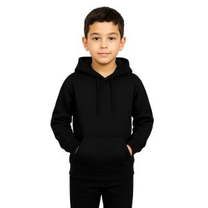 Blusa De Moletom Infantil Canguru Pa 50/50 Preto