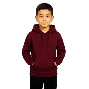 Blusa De Moletom Infantil Canguru Pa 50/50 Vinho