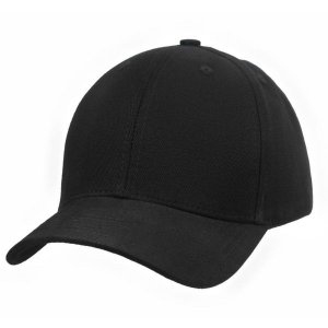 Boné Aba Curva Fita 6 Paineis Sarja De Algodão Preto
