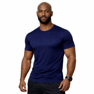 Camiseta Dry Fit Masculina Azul Marinho