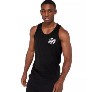 Camiseta Regata Masculina 100% Algodão Fio 30.1 Preta - Personalizada