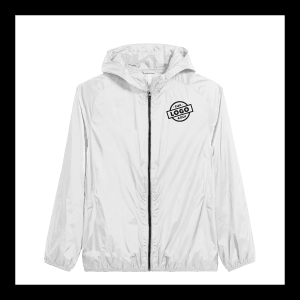 Jaqueta Corta Vento Masculina Tactel Impermeável Branco - Personalizada