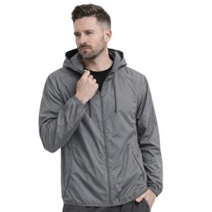 Jaqueta Corta Vento Masculina Tactel Impermeável Chumbo