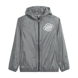 Jaqueta Corta Vento Masculina Tactel Impermeável Chumbo - Personalizada