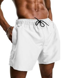 Short Tactel Com Elastano Masculino Branco