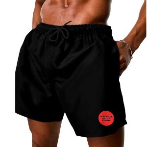 Short Tactel Com Elastano Masculino Preto - Personalizado
