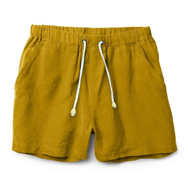 Bermuda De Linho Premium Masculina Amarelo