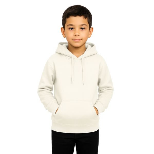 Blusa De Moletom Infantil Canguru Pa 50/50 Off White