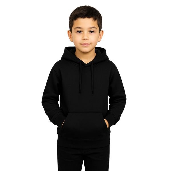 Blusa De Moletom Infantil Canguru Pa 50/50 Preto