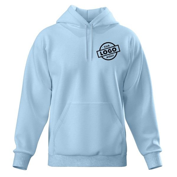 Blusa De Moletom Masculina Canguru Pa 50/50 Azul Bebe - Personalizado