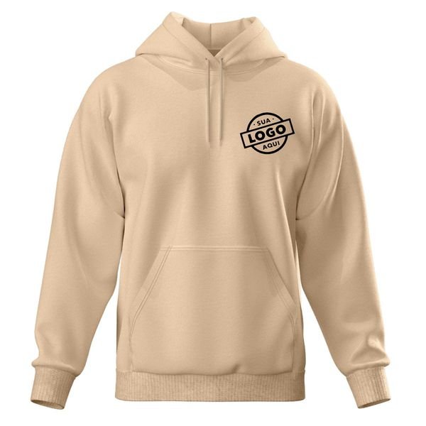 Blusa De Moletom Masculina Canguru Pa 50/50 Bege - Personalizado