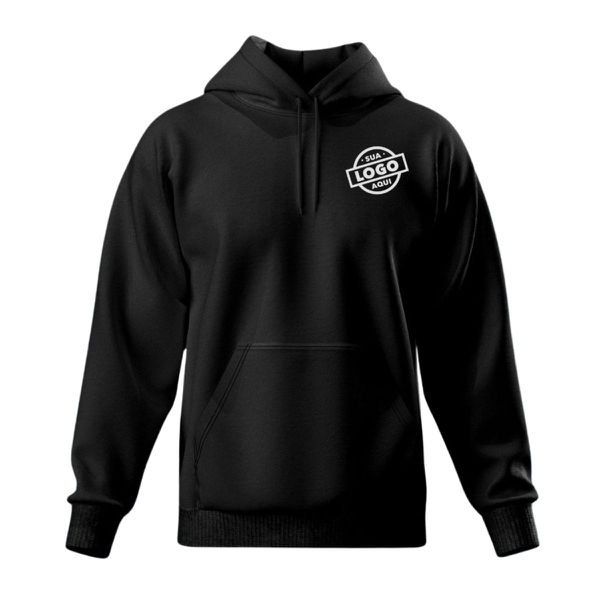 Blusa De Moletom Masculina Canguru Pa 50/50 Preto - Personalizado
