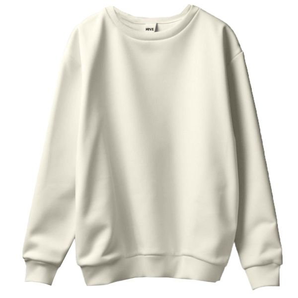 Blusa De Moletom Masculina Gola Careca Pa 50/50 Off White