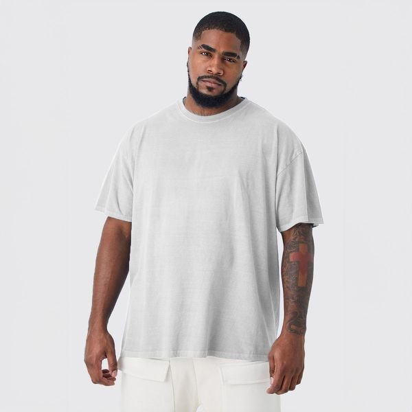 Camiseta Basica Plus Size Masculina 100% Algodão Fio 30.1 Branca