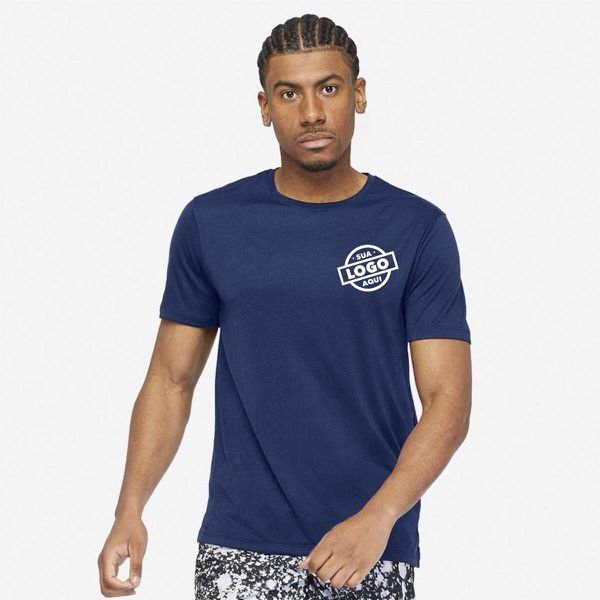 Camiseta Dry Fit Masculina Azul Marinho - Personalizado